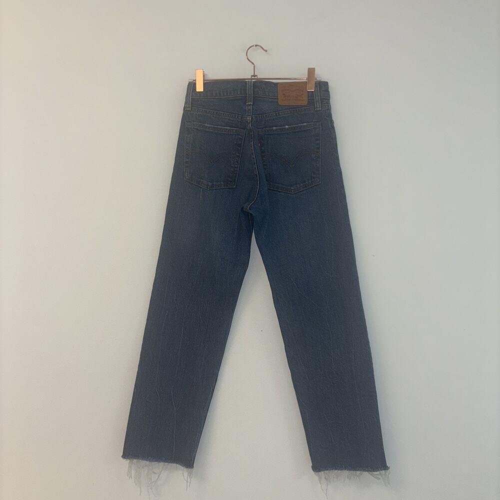 Levis Jeans Womens Sz 24 Denim Raw Fringe‎ Cut Slim Western Rodeo Boho Indi
